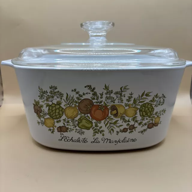 Corningware 3 Quart Covered Casserole L’Echalote La Marjolaine  Spice of Life