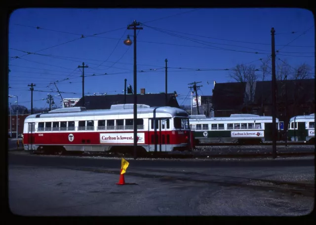Trolley Slide - Boston MBTA T #3346 PCC Streetcar 1979 Mattapan Station MA