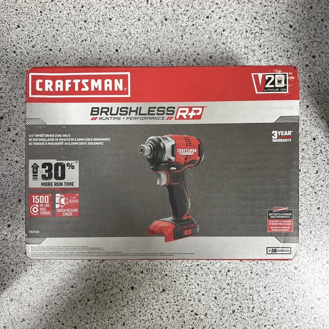 CRAFTSMAN CMCF813 20V Brushless RP 1/4" Impact Driver (Tool Only