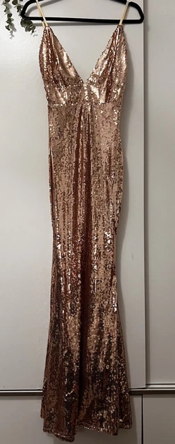 green emerald velvet dress Mac Duggal Women's Sequined Long Sleeve Side Knot Gown