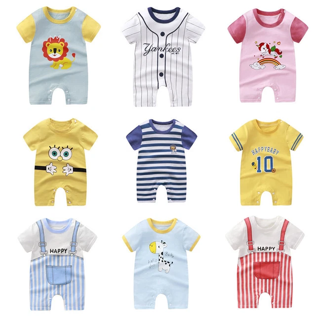 Newborn Infant Baby Boy Girl Kids Cotton Romper Jumpsuit Bodysuit Clothes Outfit