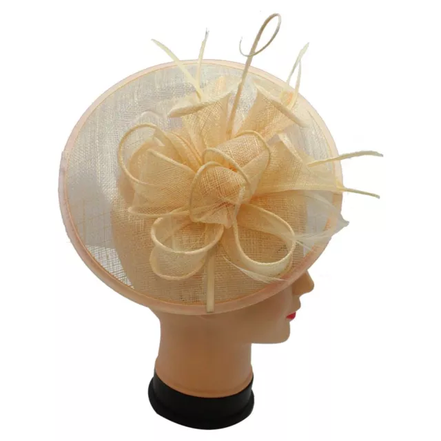 Fascinator New Women's Large Headband Clip Hat Weddings Ladies Races Royal Ascot 3