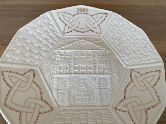 Belleek 2005 Annual Christmas Collectors Plate - Limited Edition 575/3000 - Tag! 3