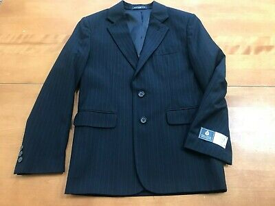 Nautica Boys Suit Jacket Blazer Striped Navy Blue NEW NWT Size 12