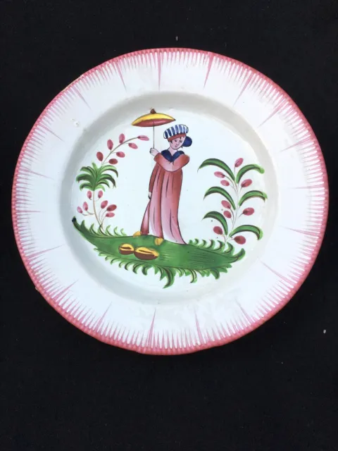 assiette ancienne faiencerie est islettes XIXe 23cm Bernard ombrelle