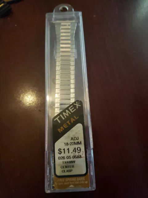 Timex Metal Adjustable 18-22mm Replacement Watch Band TX468W