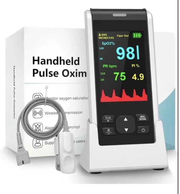 Handheld Pulse Oximeter Fingertip Blood Oxygen SpO2 Heart Rate Overnight Monitor