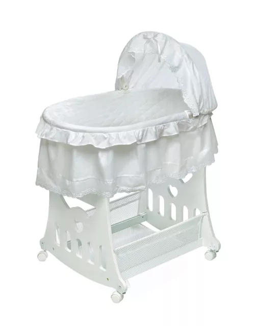Portable Rocking Baby Bassinet with Toybox Base, Short Skirt, and Pad 922 Portable Rocking Baby Bassinet with Toybox Base, Short Skirt, and Pad 922