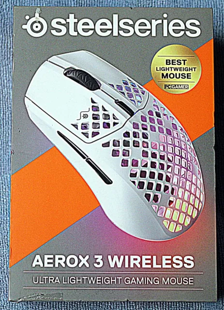 Steelseries Aerox 3 Wireless (2022) Ultra Lightweight Gaming Mouse (Snow)- 62608