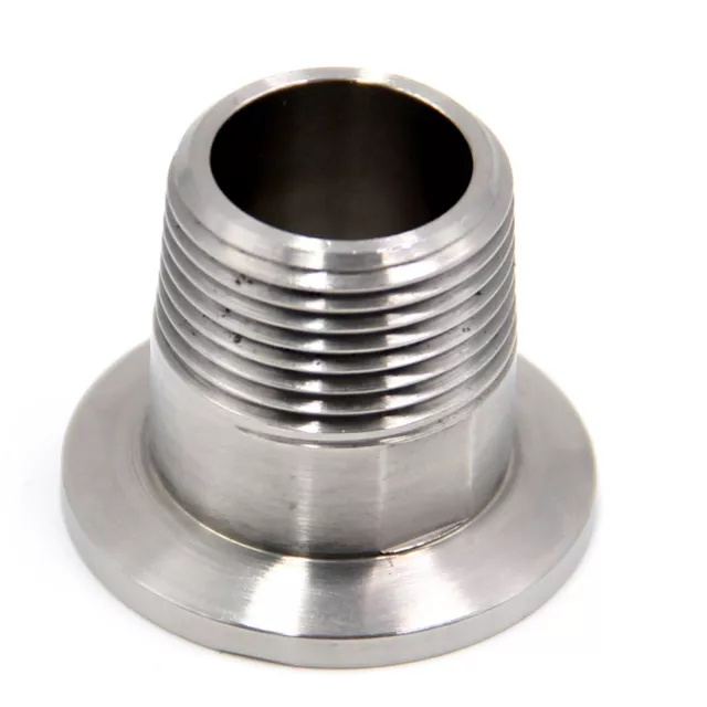 KF25 (NW-25) to 3/4" Male NPT Vacuum Fitting Stainless Steel 304