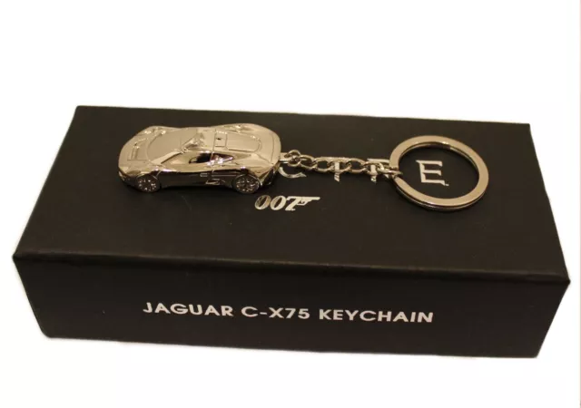 Official Spectre Jaguar Cx75 Car Silver Metal Keyring James Bond 007 Bnib Gift