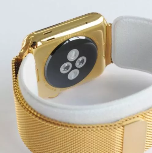 Custom 18K Gold Plated 45MM Apple Watch SERIES 7 Louis Vuitton Band LTE GPS  02