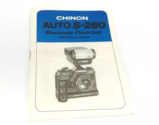 Chinon Auto S-280 Electronic Flash Unit Instructions Manual