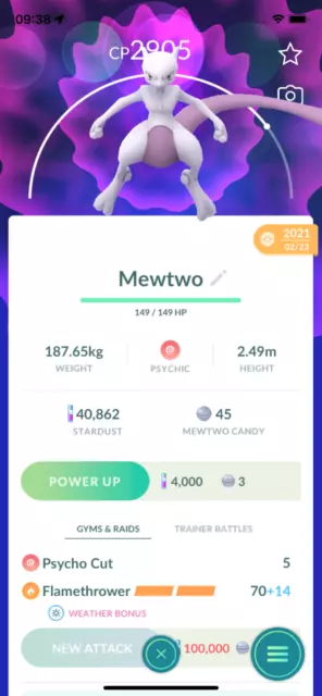 Armored Mewtwo for PVP Ultra League - Pokémon Trade Go (Friendship 30days)