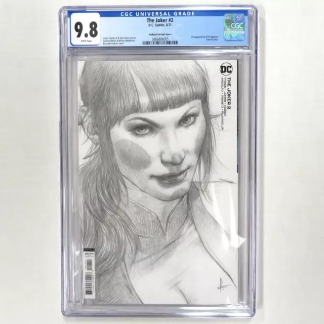 JOKER #2 FEDERICI 1:25 SKETCH VARIANT CGC Graded 9.8 2021 DC Comics PUNCHLINE