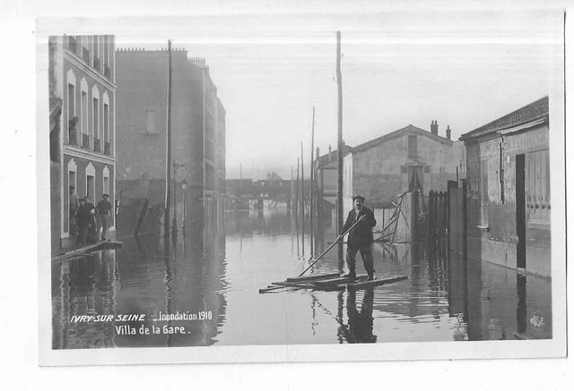 94  Ivry Sur Seine  Inondation 1910  Villa De La Gare
