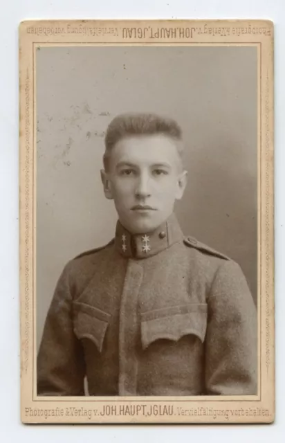 CDV Militaria . Portrait artistique . jeune soldat Allemand . German soldier