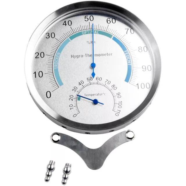 Thermo Hygrometer Milieu Test + 1-2 %(??) 1 Pi??ce Diam??tre 12.7cm Durable