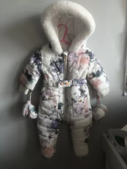 Lipsy 0-3 Months Baby Girls Snowsuit