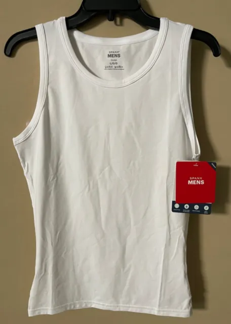 Spanx for Men Cotton Spandex Tank (Bright White) Size L