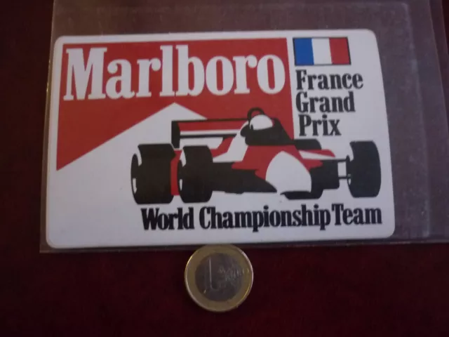 Autocollant Sticker Publicitaire .MARLBORO . FRANCE GRAND PRIX