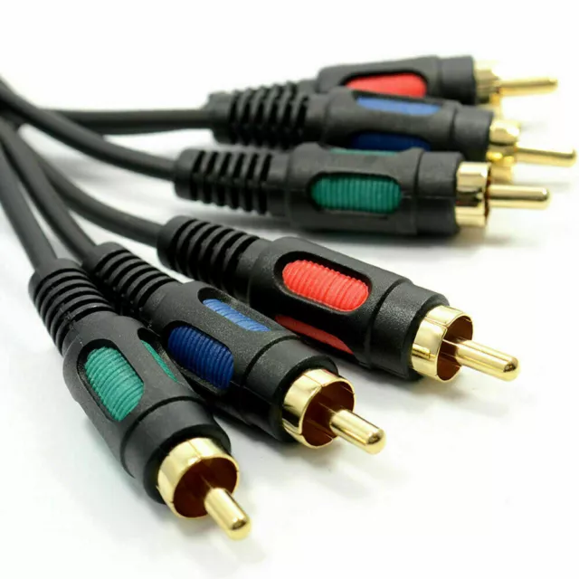 3m Componente Video RGB HD Cable Plomo YpbPr DORADO 9 ft