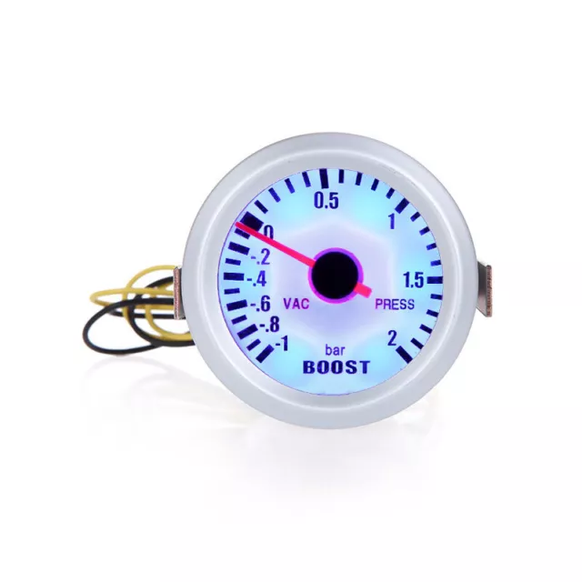 Auto Car 2" 52mm  Boost  Press Gauge Meter Blue    G3J4