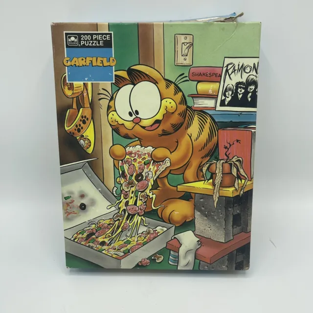 GOLDEN 200 piece Puzzle GARFIELD Vintage 1978 Ramones Complete! Ships Fast!