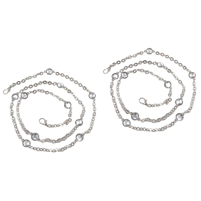 2 Count Strass Chaîne De Sac Manquer Bracelets Montre Pour Femmes Sangle