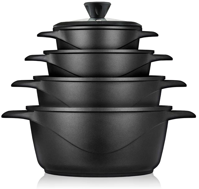 Batterie de cuisine induction - Arthur Martin - AM4485 - Acier inoxydable - 10 pieces - Poignée amovible - Tous feux dont induction
