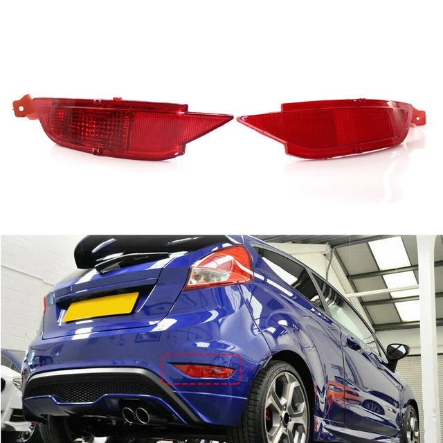 Rear Bumper Reflector Fog Left & Right Light Lamp for Ford Fiesta Mk7 2008-2012