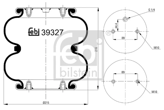 FEBI BILSTEIN Federbalg, Luftfederung 39327