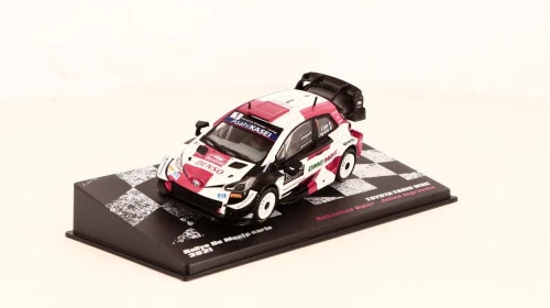 Miniature TOYOTA GR Yaris Rally 1 #1 OGIER/VEILLAS Rallye WRC Monte Carlo 2022 blanc et rouge IXOMODELS IXORAM832 | Collect World