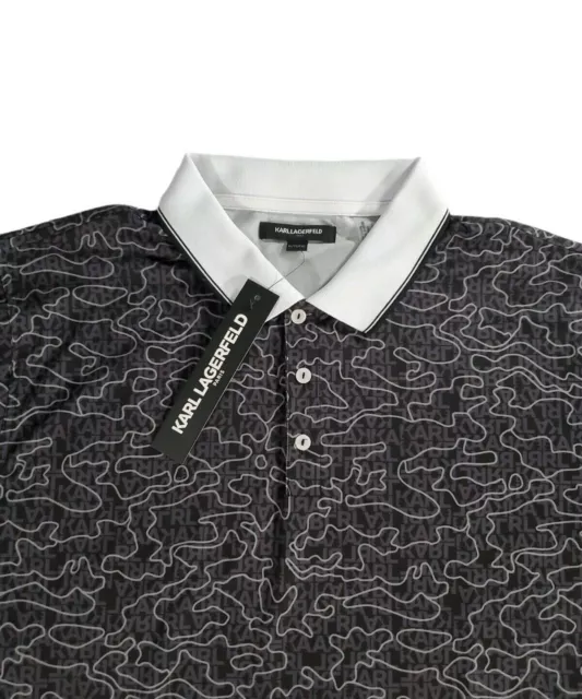 KARL LAGERFELD BROWN/WHITE/CAMO Polo Shirt Men's Size XL New $59.99 ...