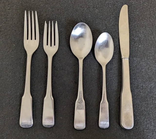 International Stainless 5pc Flatware Set LIBERTY Deluxe Cutlery Fork Spoon Knife