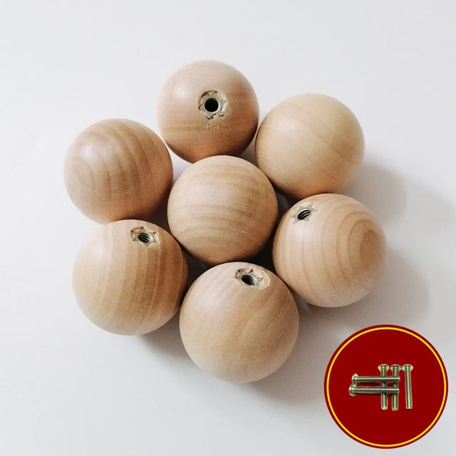 Wooden Cabinet Knob Round Ball Handle Cupboard Drawer Dresser Pulls Furniture