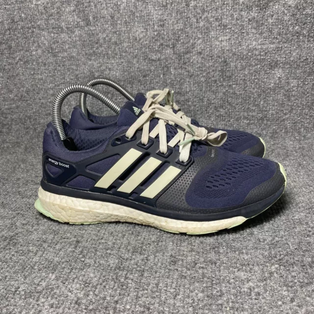 adidas Energy Boost 2 Running Shoes Womens 7.5 Blue White Athletic Sneakers