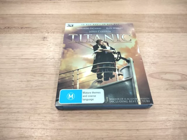 Titanic 3D 2D Blu Ray Leonardo DiCaprio Kate Winslet