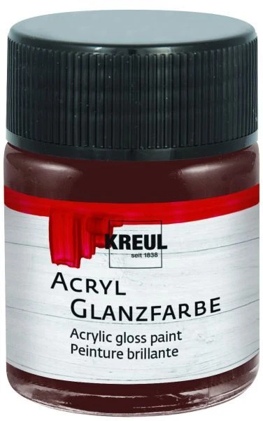 Kreul Acryl Glanzfarbe dunkelbraun 50 ml  Verzierfarbe