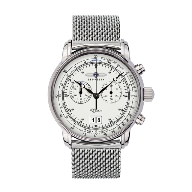 Zeppelin Uomo Orologio da Polso Cronografo 7690M-1 Serie 100 Anni Zeppelin Ed. 1