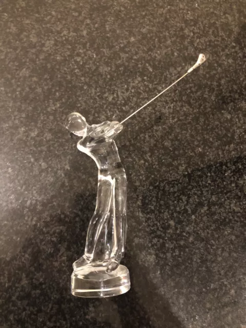 Baccarat Crystal Golfer Signed