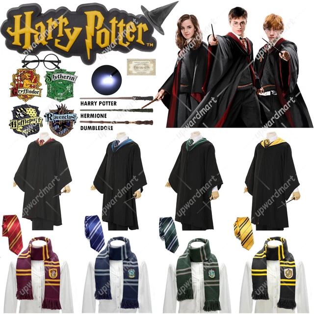 HARRY POTTER GRYFFINDOR Ravenclaw Slytherin Robe Cloak Costumes Scarf ...