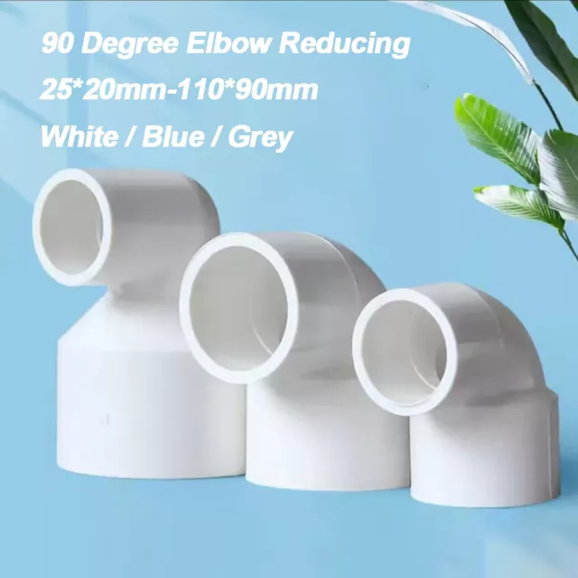 PVC 90 Degree Reducing Elbow Water Elbow Connector Concentric Reduce Pipe25-90mm
