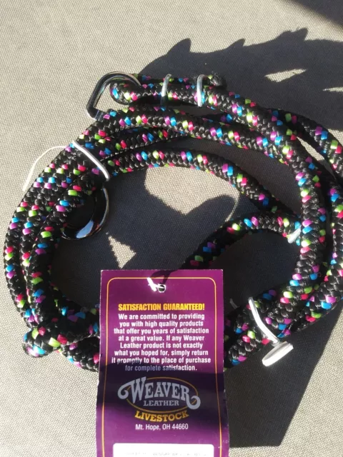 NWT Weaver Leather Rope Sheep & Goat Halter & Snap, Black. Multicolor