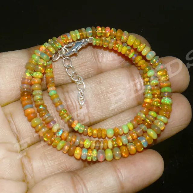 Ethiopian opal beads real opal Beads Opal Gemstone Necklace jewelry Gift 4259