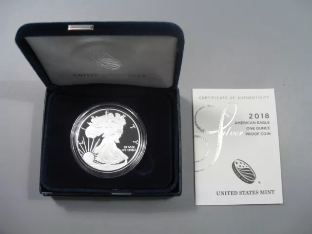 American Eagle 2018-w plata de prueba 1 oz 0,999 fino con caja/certificado de autenticidad  #14