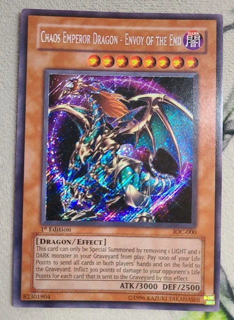 Chaos Emperor Dragon Envoy of the End IOC-000 Secret Rare 1st Edition Yugioh NM