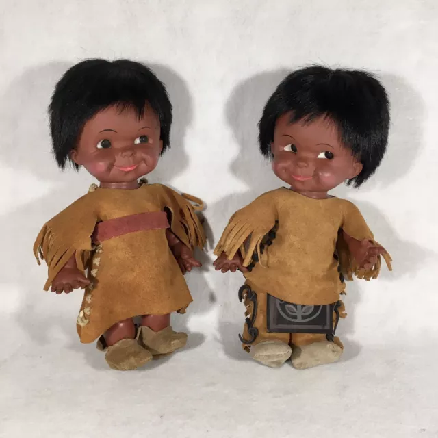 Regal Native American Dolls Leather Clothes Boy & Girl 12” Dolls