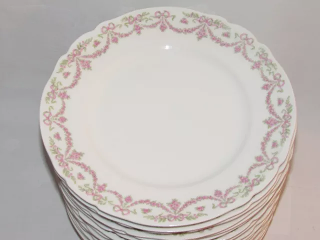 08J12 Plato en Porcelana Limoges LEON SAZERAT XIX Ornamentación Luis XVI