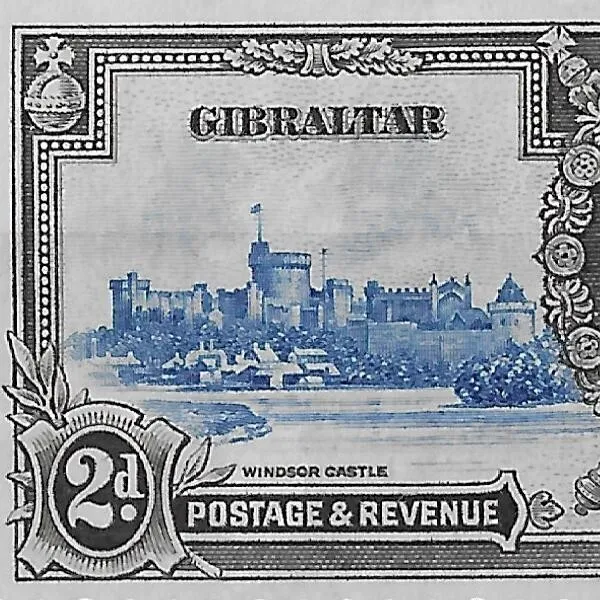 Gibraltar 1935 2d Silver Jubilee 'Extra Flagstaff' Variety SG114a Mint Cat£75 2